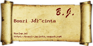 Boszi Jácinta névjegykártya